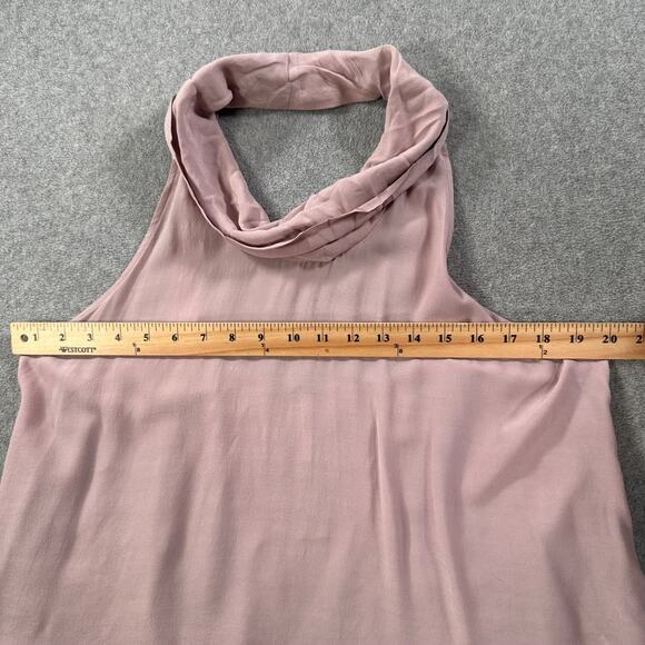 Free People City Light Cowl Neck Open Back Tank Top Size Small Blush Flowy - Picture 4 of 7